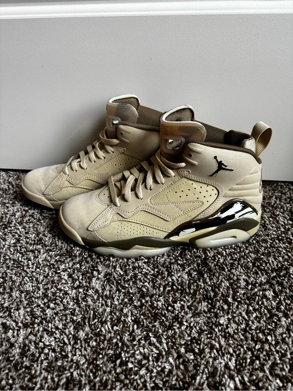 Air Jordan MVP High-Top Sneakers in Beige